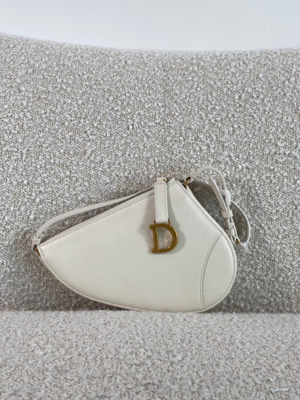 Authentic Pre-Owned Dior Rodeo Saddle Pouch Latte Goatskin